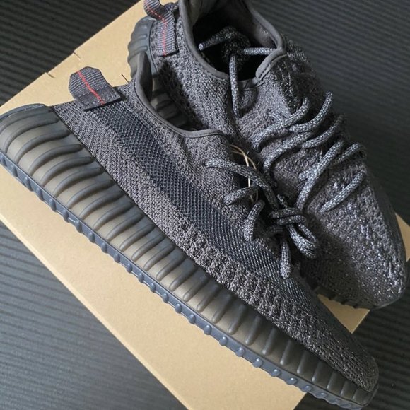 Adidas Originals Yeezy Boost 350 V2 Black Static Reflective Women's Shoes - Picture 4 of 8